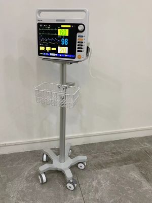麻酔3つのインチの無声車輪の医学のモニターのトロリー航空アルミニウムMatieral