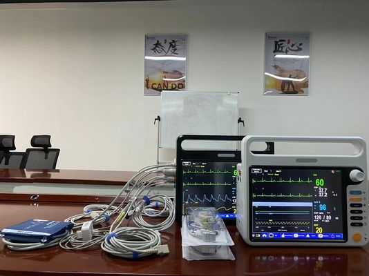 ポータブル デジタル 心臓 患者 モニター 装置 2 テンプ PR HR ICU 救急用