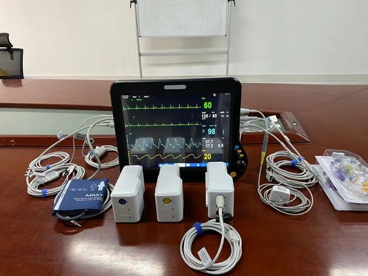 8言語 ポータブル パシエントモニター 15インチ TFT LCDスクリーン ICU 心臓モニター
