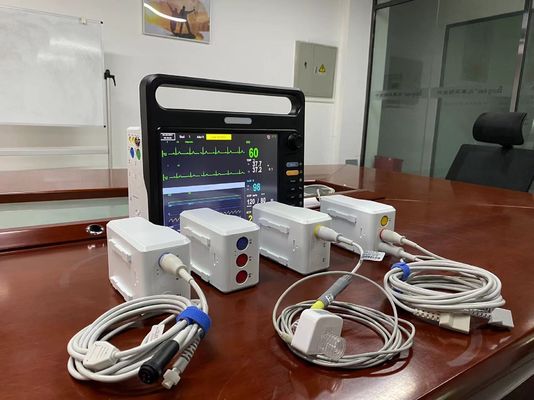 8言語 ポータブル パシエントモニター 15インチ TFT LCDスクリーン ICU 心臓モニター