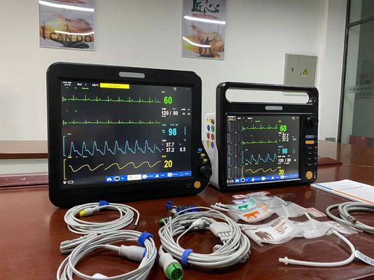 マルチパラメータ 心拍数モニター 獣医用 多言語用 ECG SPO2 2Temp