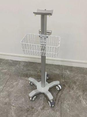 麻酔3つのインチの無声車輪の医学のモニターのトロリー航空アルミニウムMatieral
