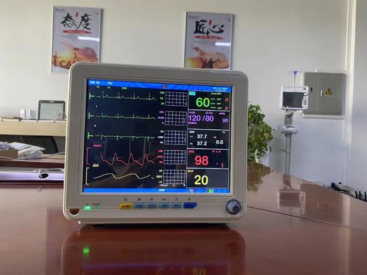 EtCO2 ECG SPO2 NIBP が付いている 12.1 インチ TFT LCD マルチパラメータ携帯用患者モニター