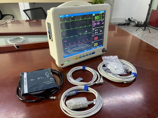 EtCO2 ECG SPO2 NIBP が付いている 12.1 インチ TFT LCD マルチパラメータ携帯用患者モニター